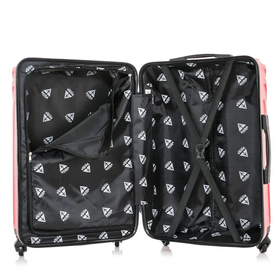 Valise Vasty 24" Coque Rigide Légère – Roues Spinner & Poignée Télescopique Rouge