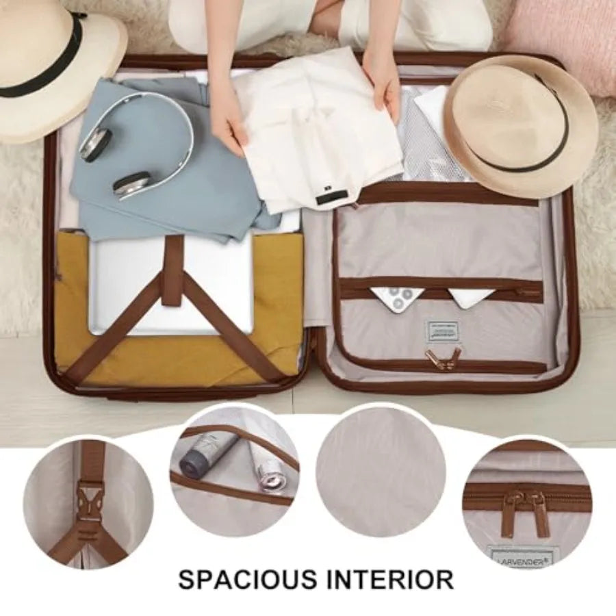 Set Valises 3 Pièces PP Extensible – Roues Spinner 360° & Serrure TSA