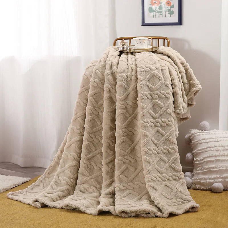Plaid Polaire Flanelle Uni – Couverture Douce & Chaude pour Canapé, Bureau, Lit & Voyage