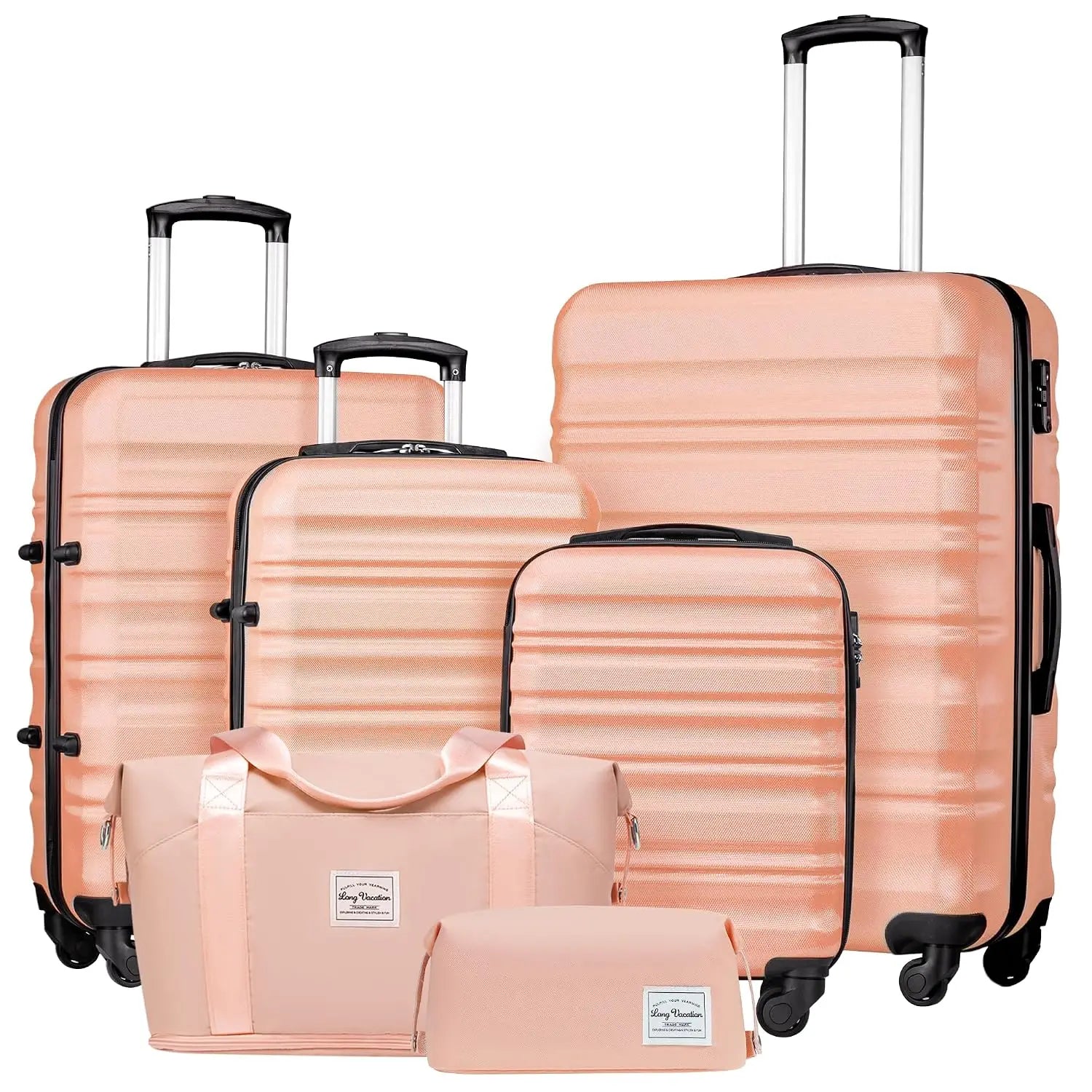 Set de 6 Valises Rigides ABS Marine – Roues 360° & Serrure TSA