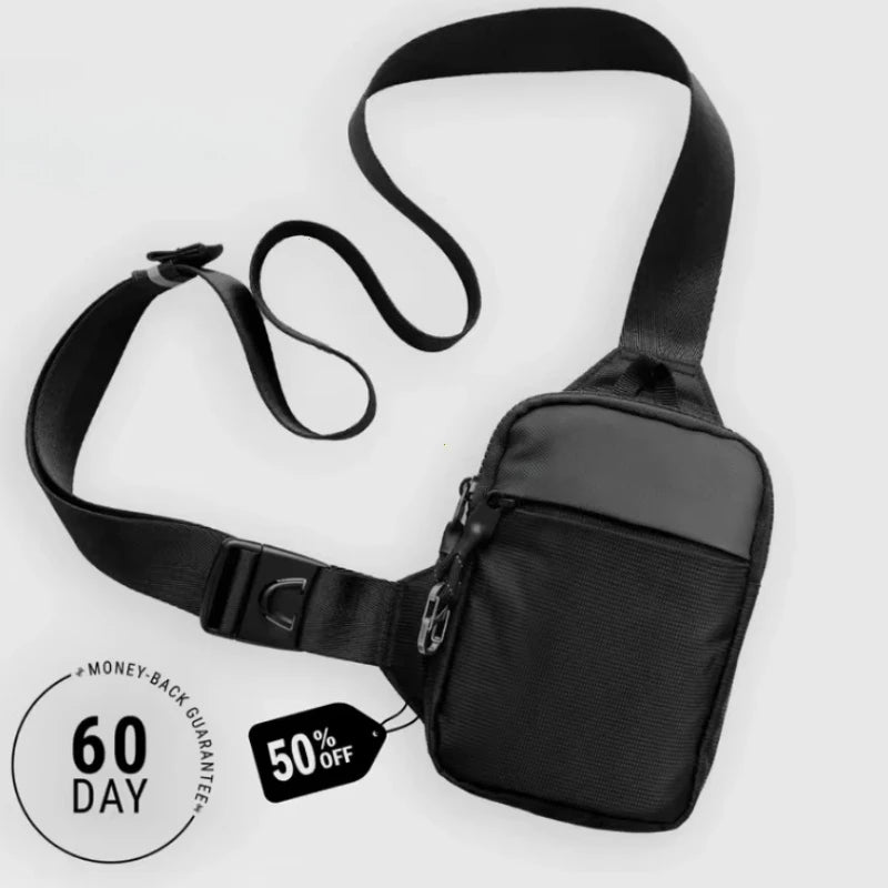 Mini Sac Bandoulière Homme RFID Anti-Vol – Cadenas Inox & Nylon