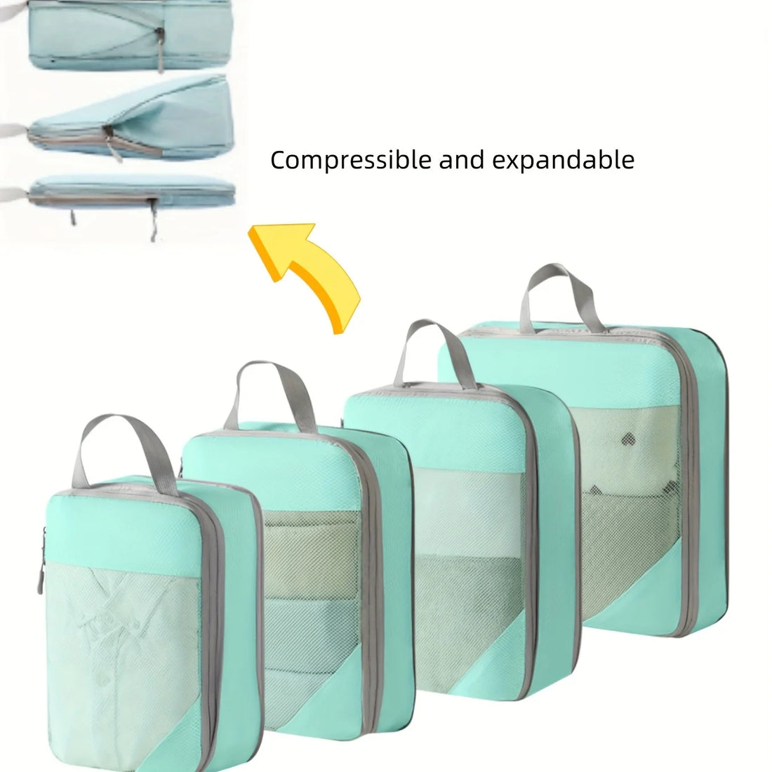 Sacs de Rangement Extensibles en Filet – Lot de 4