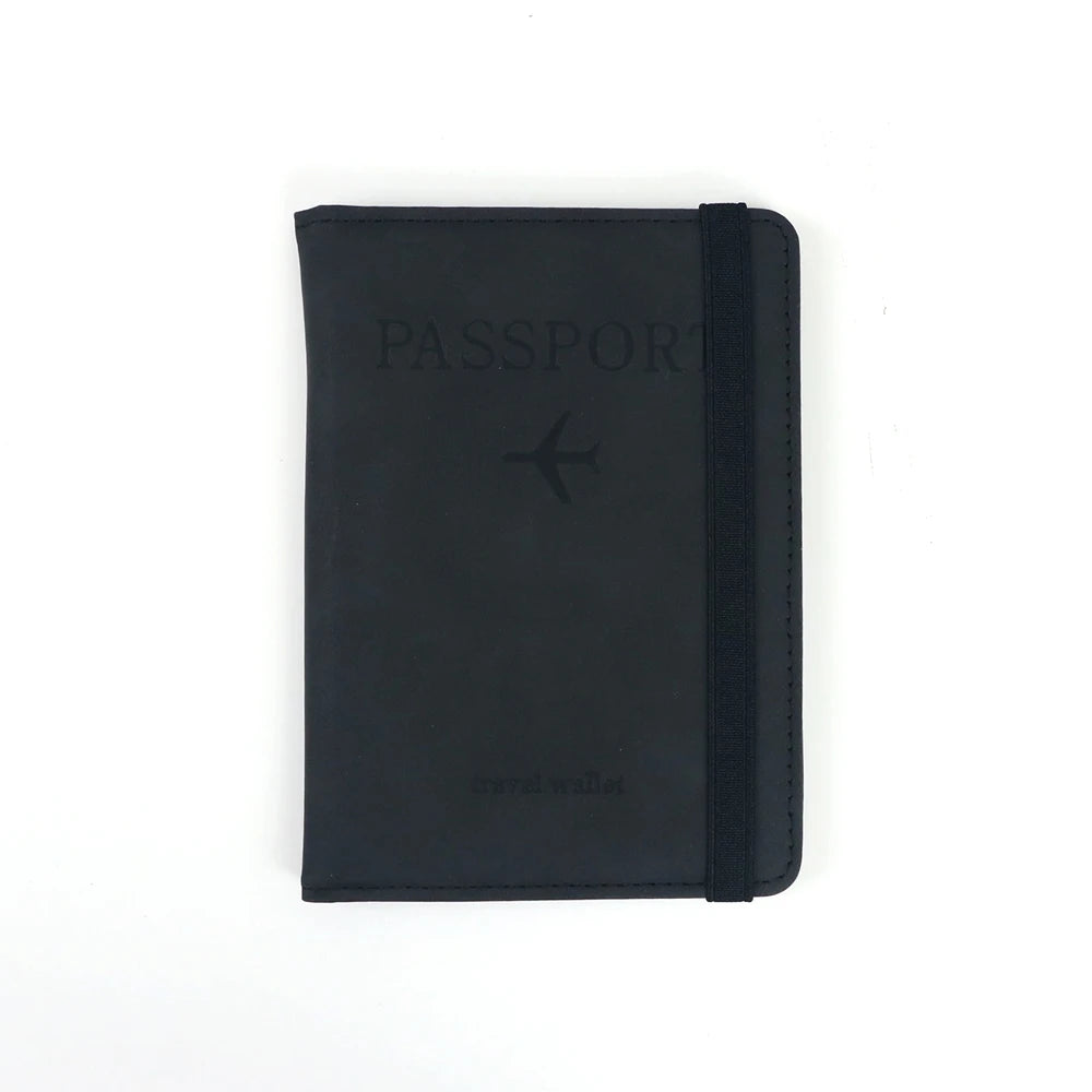 Porte-Passeport Personnalisé en Cuir PU – Pochette Anti-RFID avec Porte-Cartes & Prénom
