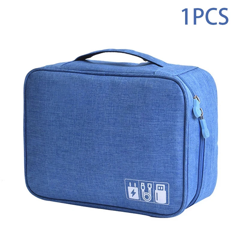 Pochette Rangement Câbles Voyage – Organisateur Électronique Portable & Imperméable USB