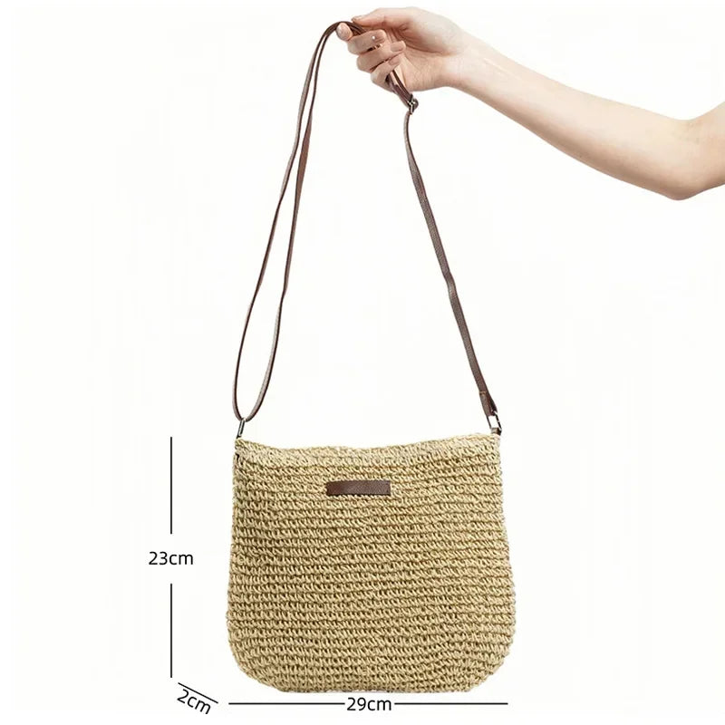 Sac en Corde de Papier Bohème – Tote & Bandoulière Fait Main, Style Plage