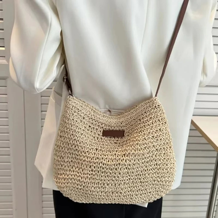 Sac en Corde de Papier Bohème – Tote & Bandoulière Fait Main, Style Plage