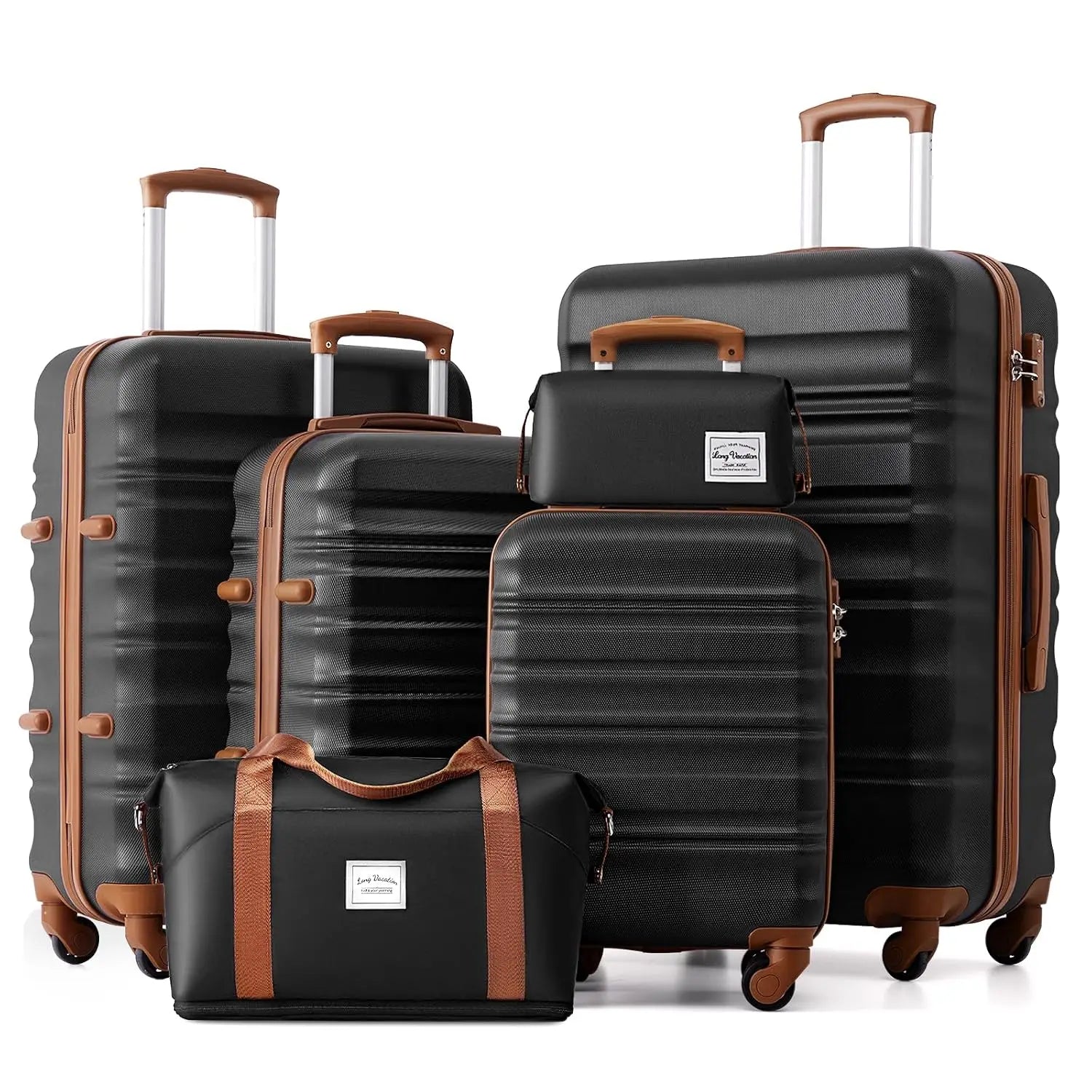 Set de 6 Valises Rigides ABS Marine – Roues 360° & Serrure TSA