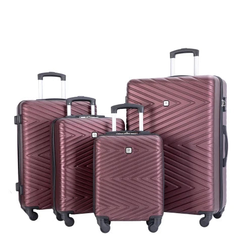 Set Valises 4 Pièces Travelhouse ABS – Roues Spinner & Serrure TSA