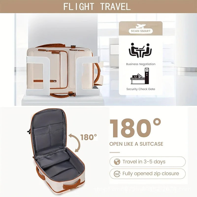 Sac à Dos Voyage Femme avec Compartiment Chaussures – Compatible Ordinateur 15,6"