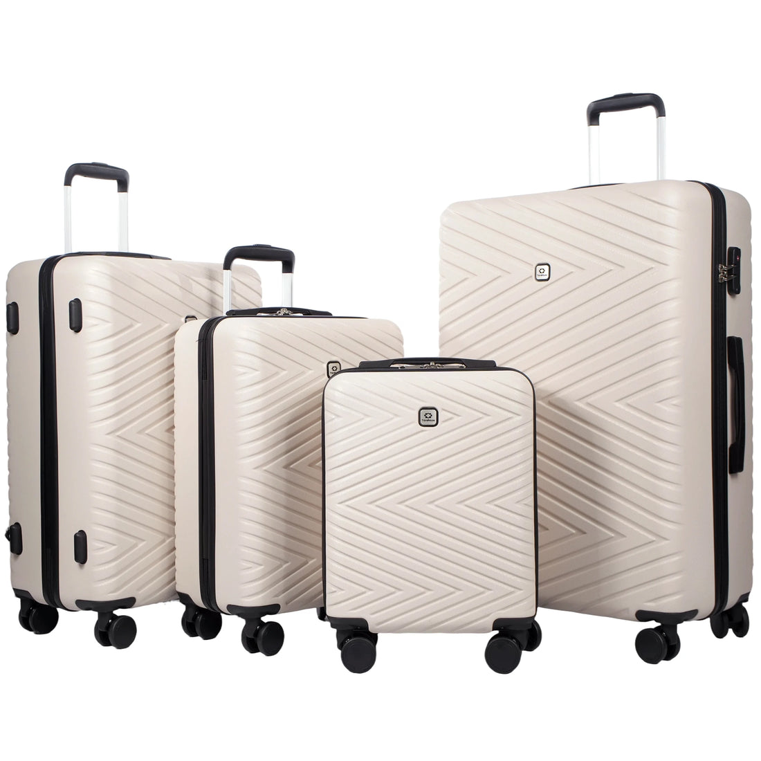 Set Valises 4 Pièces Travelhouse ABS – Roues Spinner & Serrure TSA