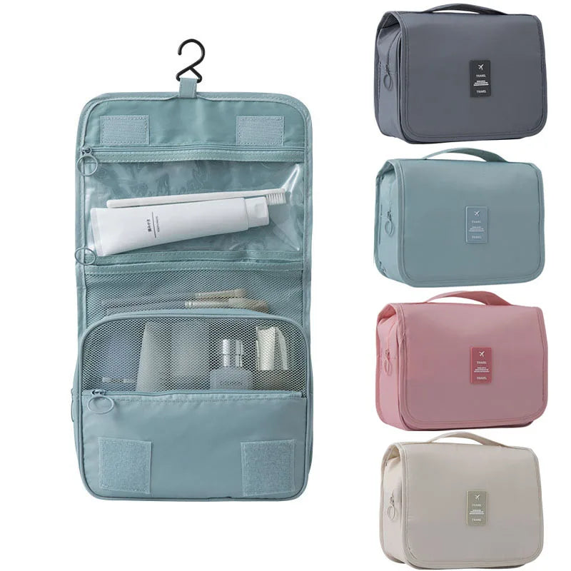Trousse de Toilette Suspendue – Grande Capacité 6 Poches & Crochet