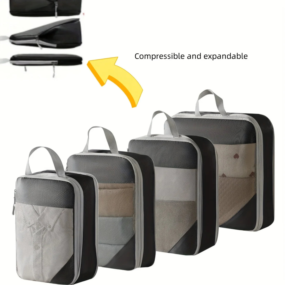 Sacs de Rangement Extensibles en Filet – Lot de 4