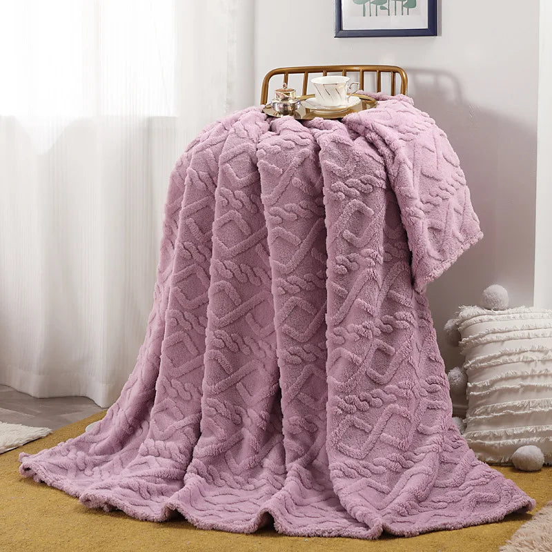 Plaid Polaire Flanelle Uni – Couverture Douce & Chaude pour Canapé, Bureau, Lit & Voyage