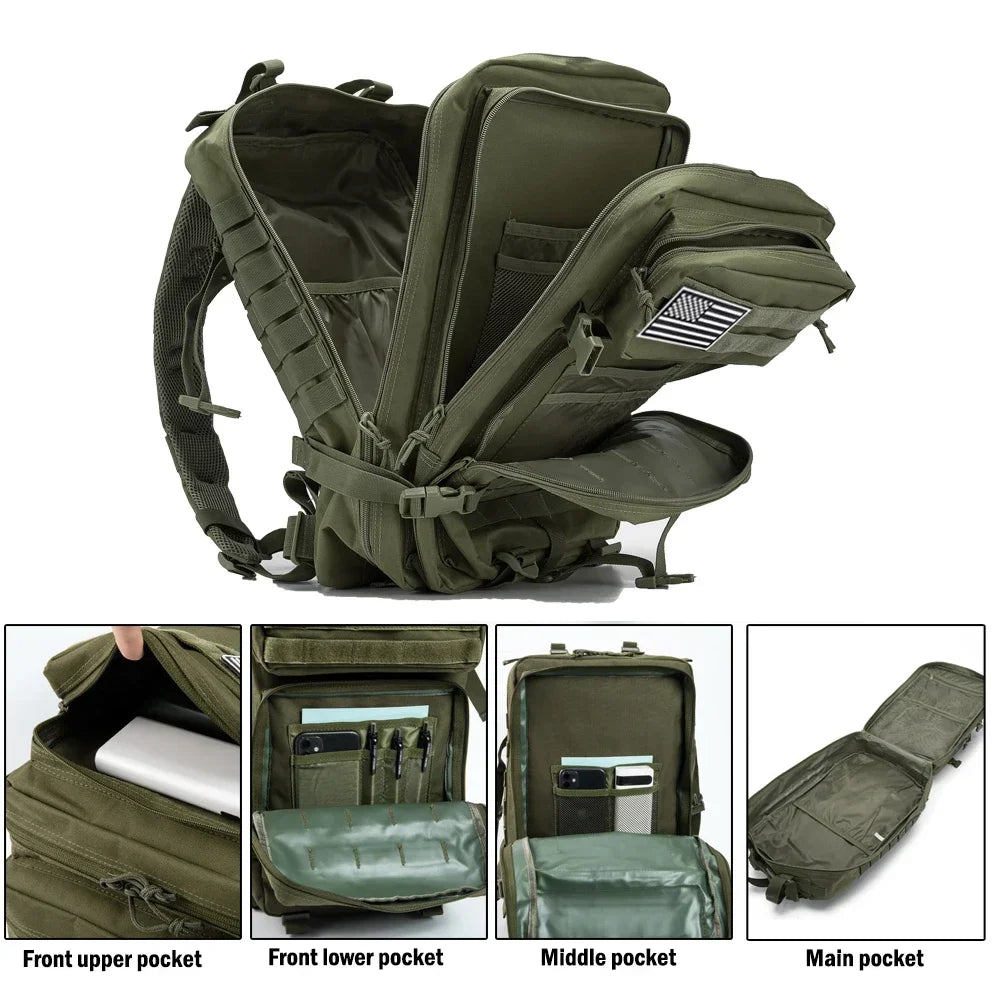 Sac à Dos Tactique 45L – Randonnée & Camping 3 Jours