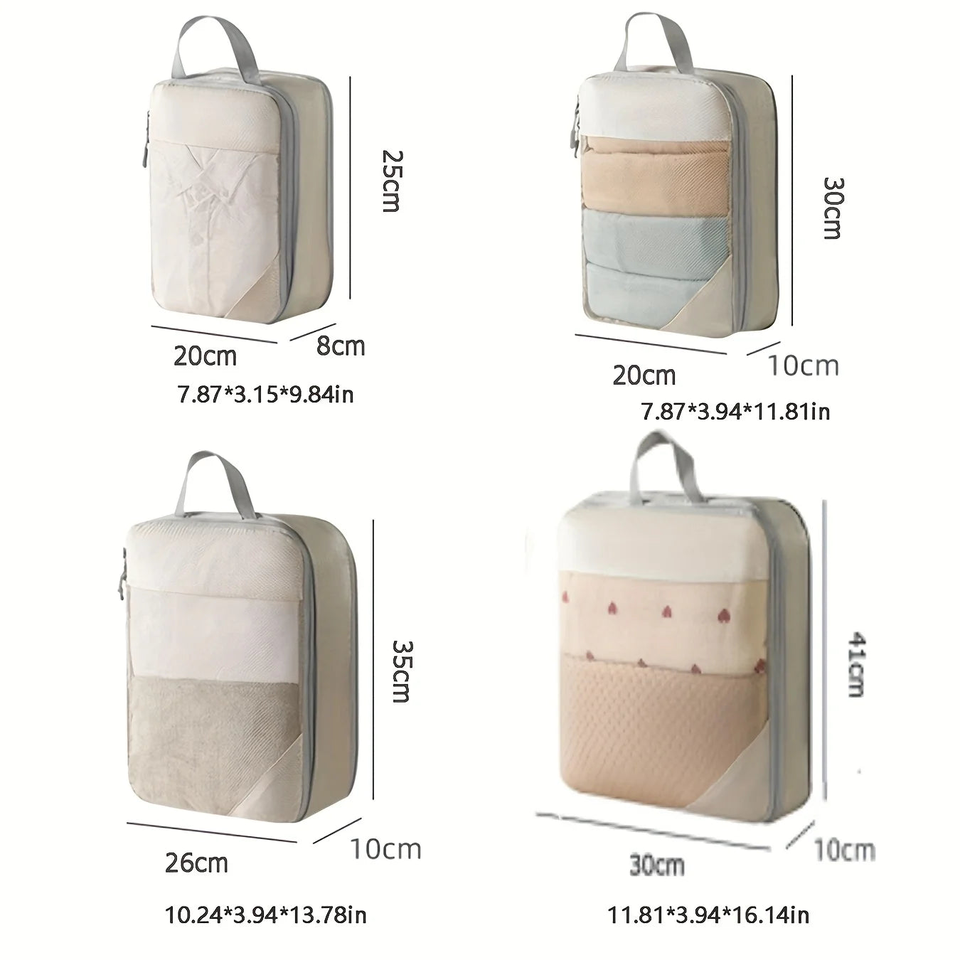 Sacs de Rangement Extensibles en Filet – Lot de 4