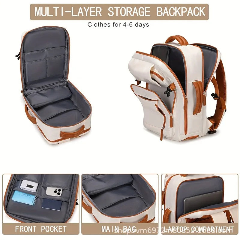 Sac à Dos Voyage Femme avec Compartiment Chaussures – Compatible Ordinateur 15,6"