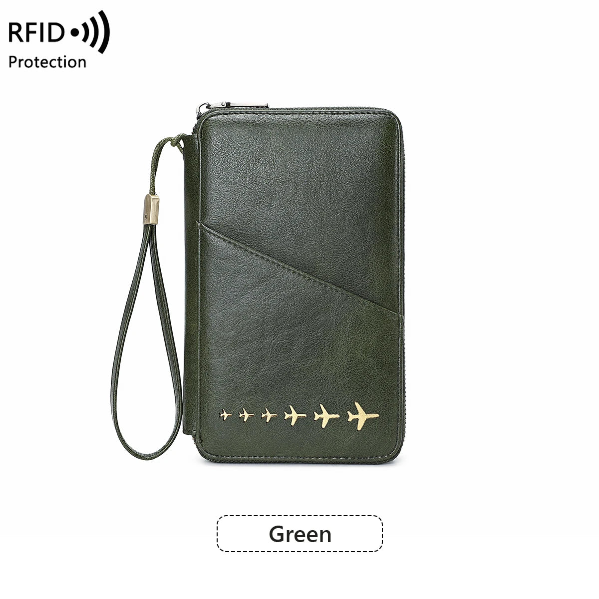 Porte-Passeport Famille Anti-RFID – Portefeuille Voyage Multifonction en Cuir PU