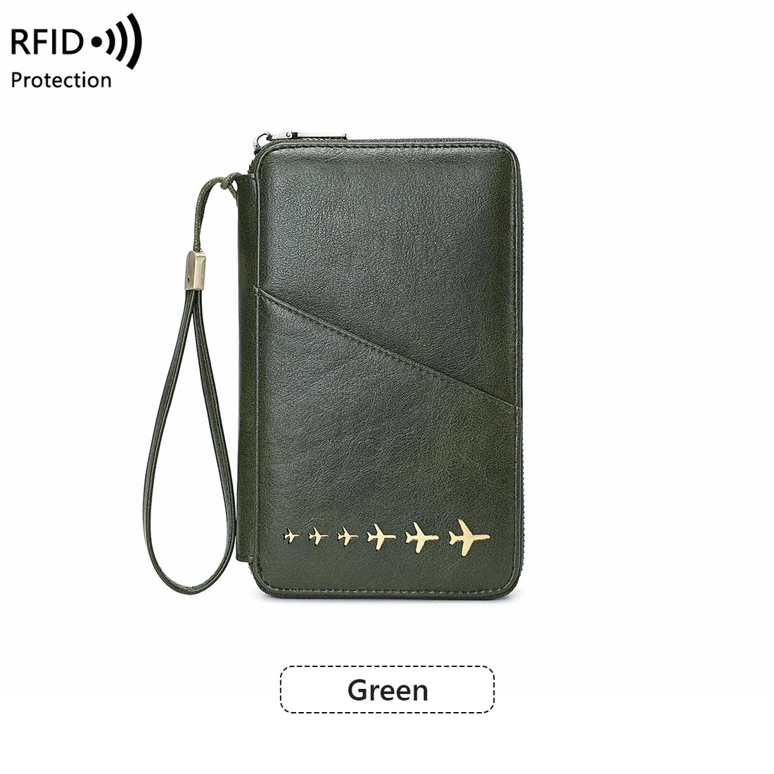 Porte-Passeport Famille Anti-RFID – Portefeuille Voyage Multifonction en Cuir PU