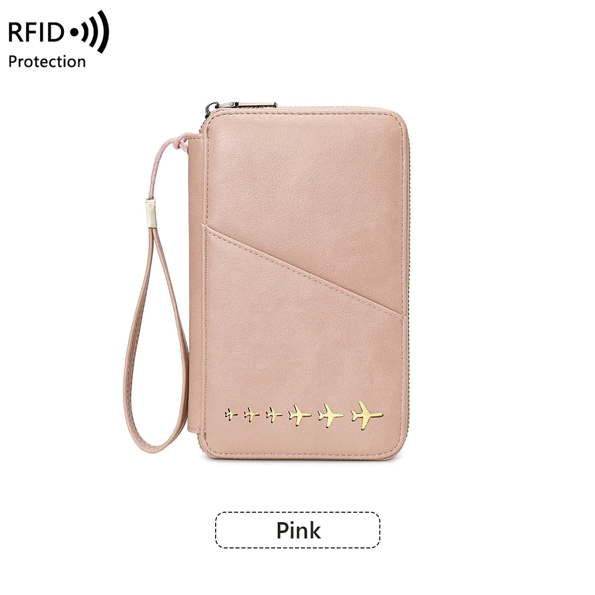 Porte-Passeport Famille Anti-RFID – Portefeuille Voyage Multifonction en Cuir PU