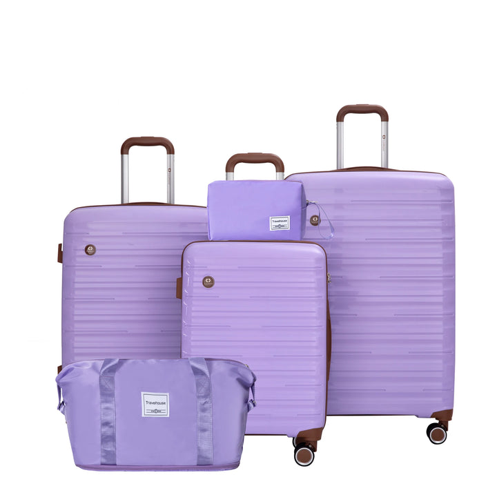 Set Valises 5 Pièces – Coque Rigide, Roues Spinner Double & Serrure TSA