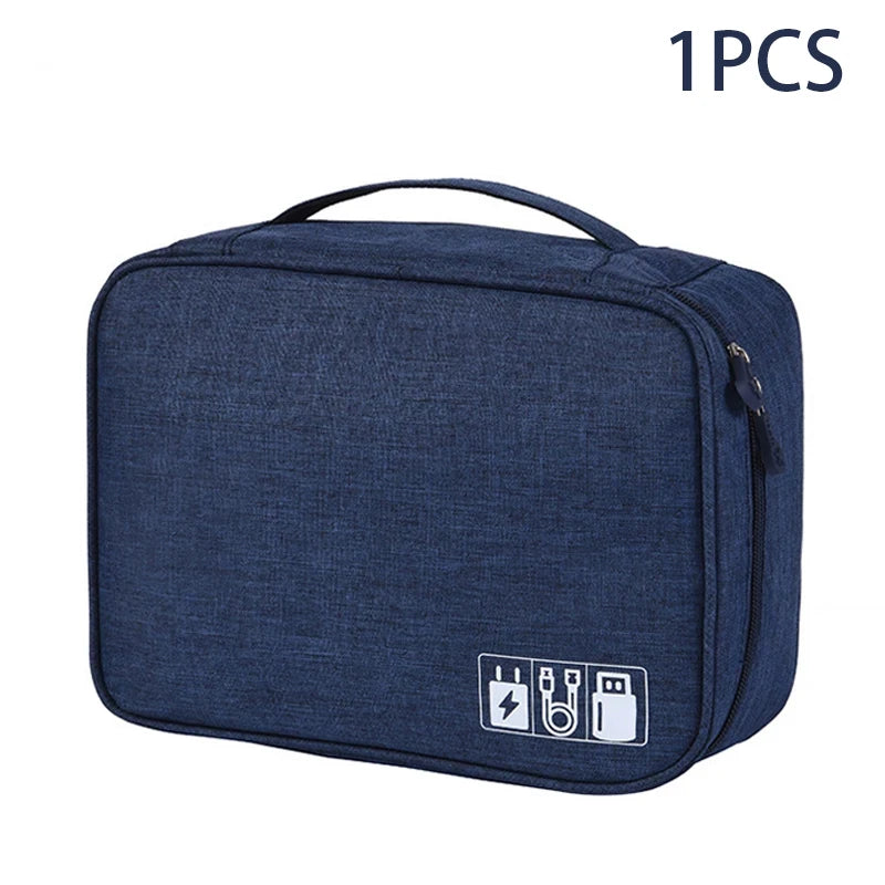 Pochette Rangement Câbles Voyage – Organisateur Électronique Portable & Imperméable USB