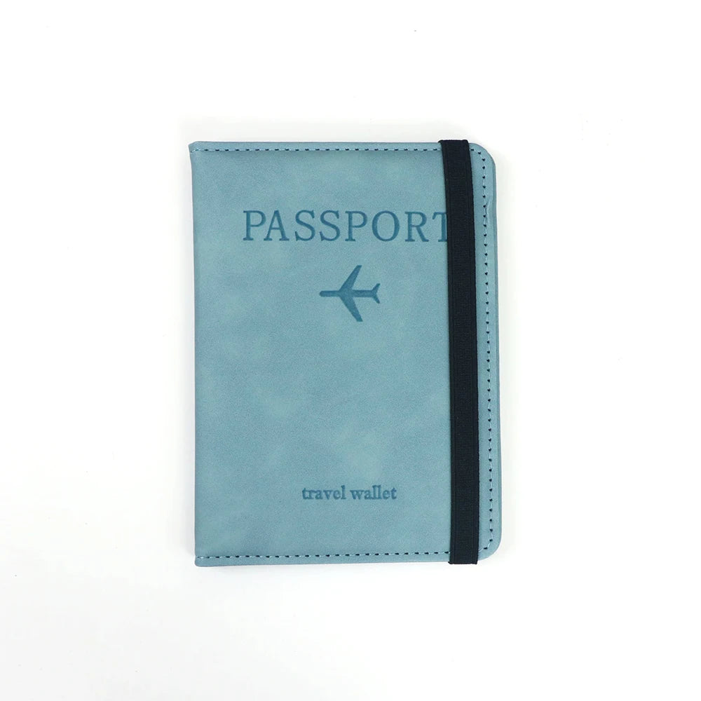 Porte-Passeport Personnalisé en Cuir PU – Pochette Anti-RFID avec Porte-Cartes & Prénom