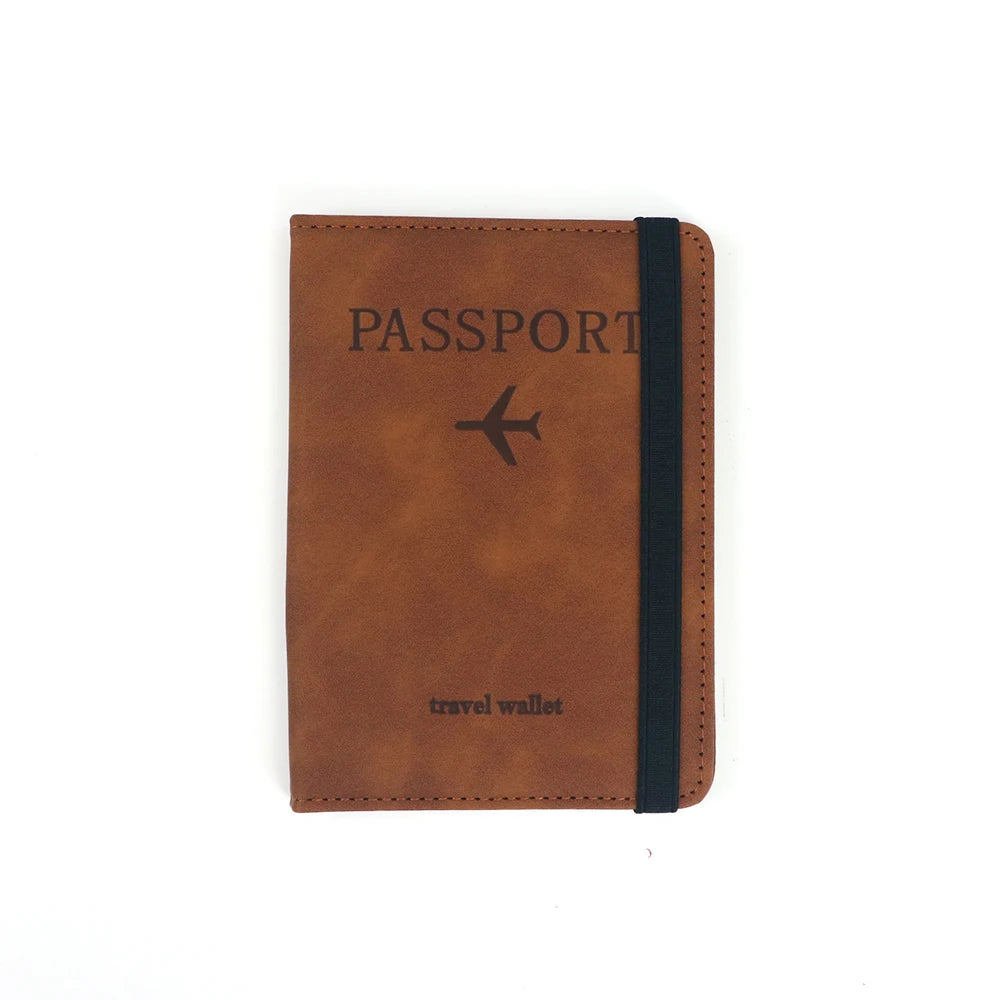 Porte-Passeport Personnalisé en Cuir PU – Pochette Anti-RFID avec Porte-Cartes & Prénom