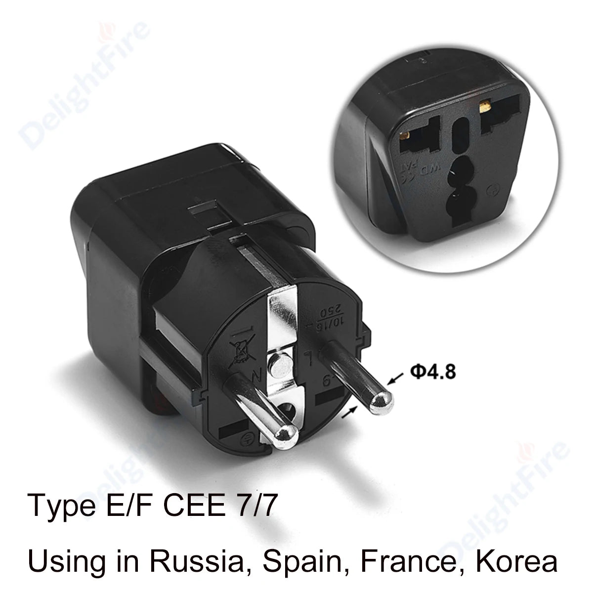 Adaptateur de Voyage Universel – Prise EU/US/UK/AU Multifonction