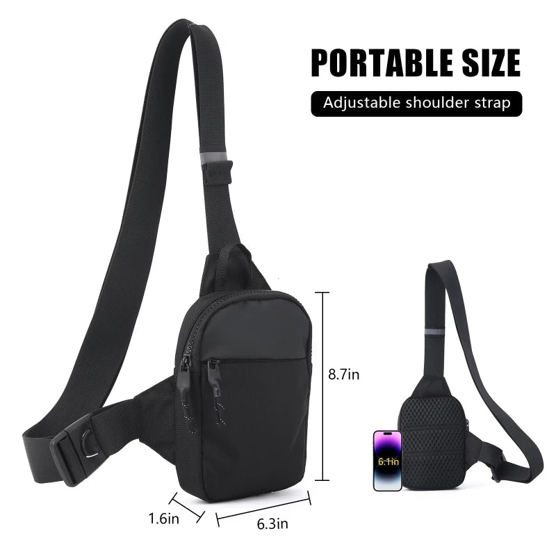 Mini Sac Bandoulière Homme RFID Anti-Vol – Cadenas Inox & Nylon