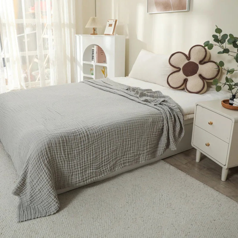 Couverture Mousseline 100% Coton 6 Couches – Lange Respirant Pliable pour Bébé & Voyage