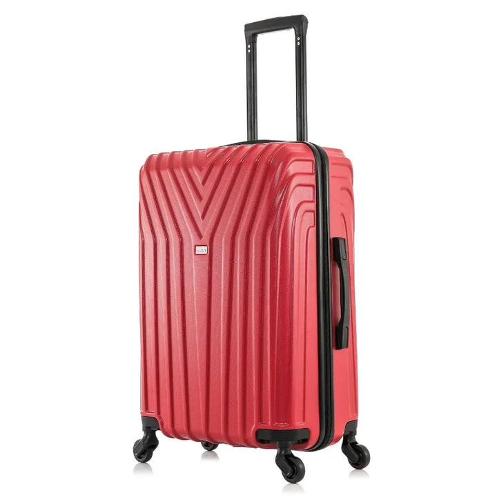 Valise Vasty 24" Coque Rigide Légère – Roues Spinner & Poignée Télescopique Rouge