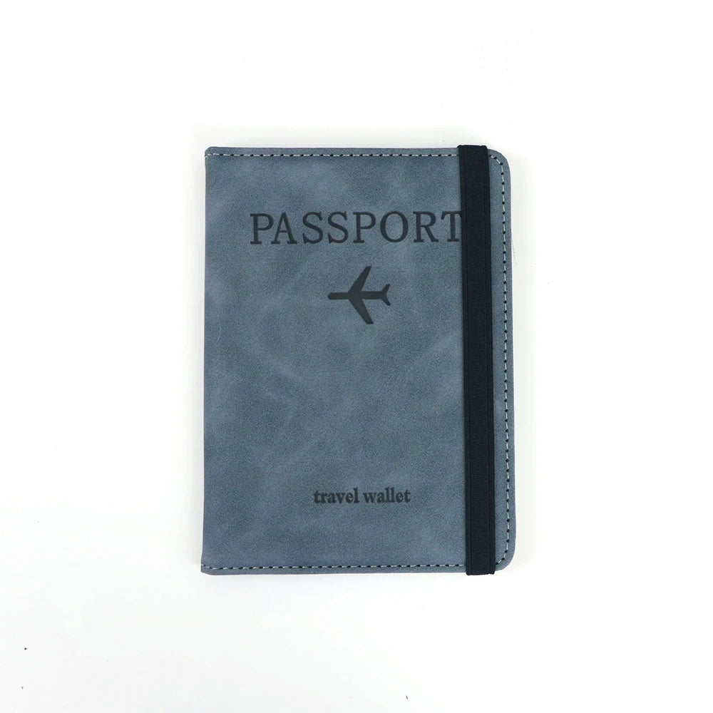 Porte-Passeport Personnalisé en Cuir PU – Pochette Anti-RFID avec Porte-Cartes & Prénom