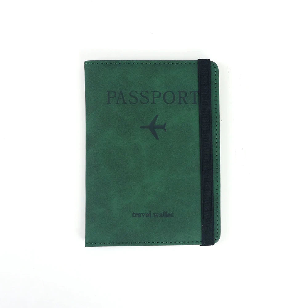 Porte-Passeport Personnalisé en Cuir PU – Pochette Anti-RFID avec Porte-Cartes & Prénom
