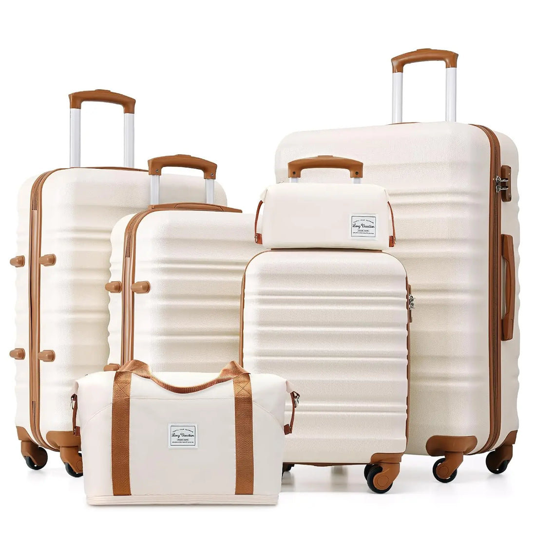 Set de 6 Valises Rigides ABS Marine – Roues 360° & Serrure TSA