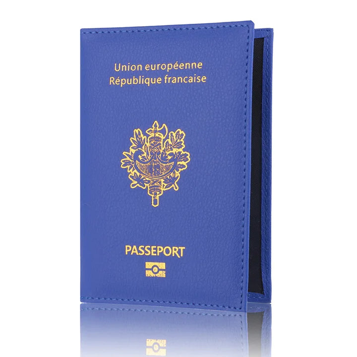 Porte-Passeport en Cuir PU avec Emplacements pour Cartes