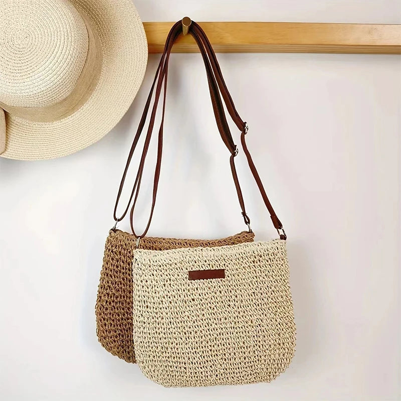 Sac en Corde de Papier Bohème – Tote & Bandoulière Fait Main, Style Plage