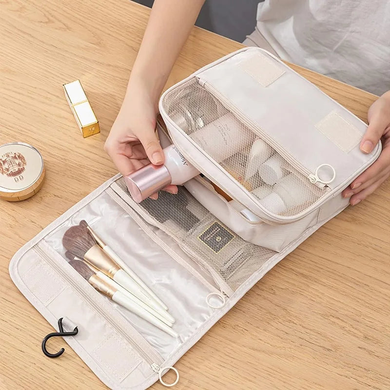 Trousse de Toilette Suspendue – Grande Capacité 6 Poches & Crochet