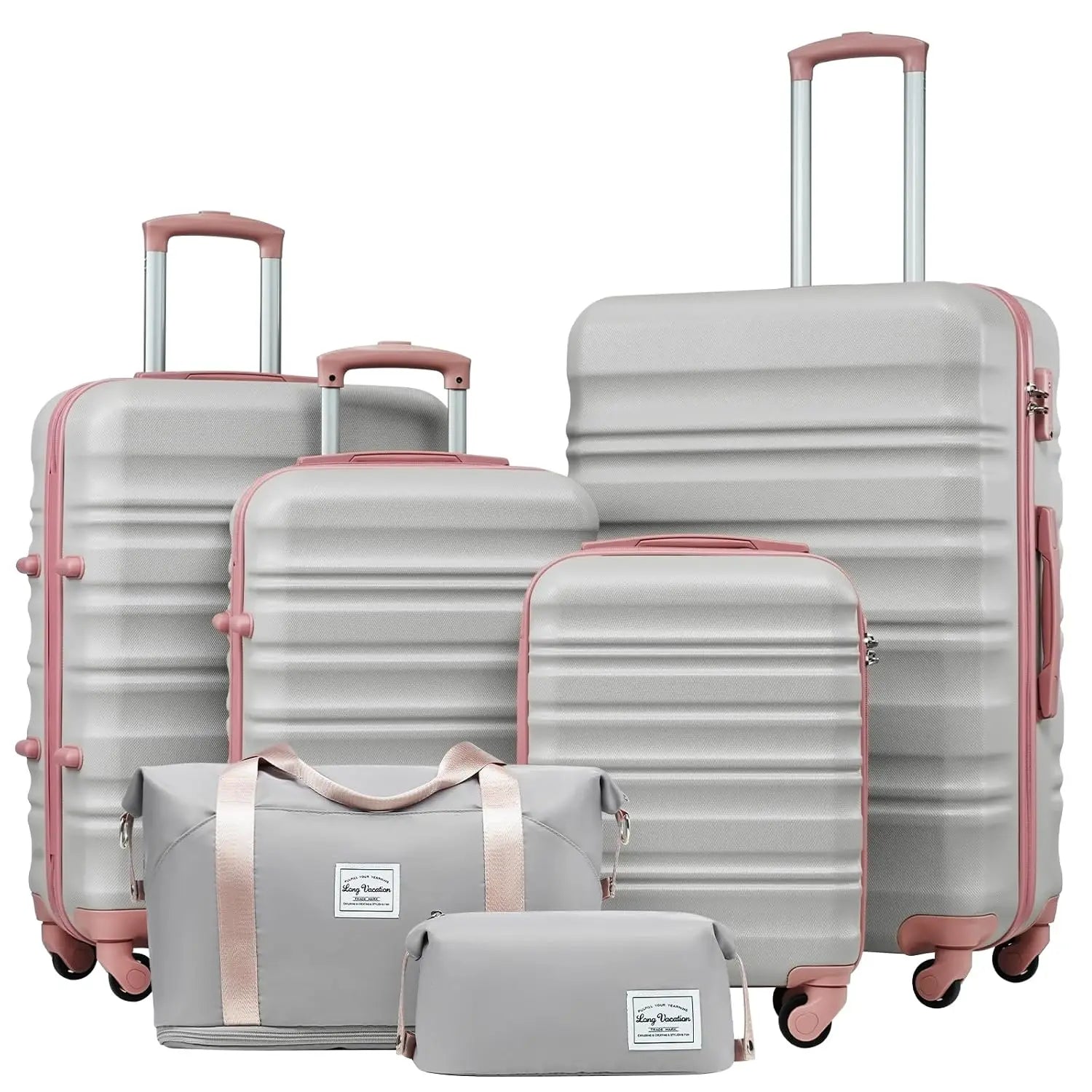 Set de 6 Valises Rigides ABS Marine – Roues 360° & Serrure TSA