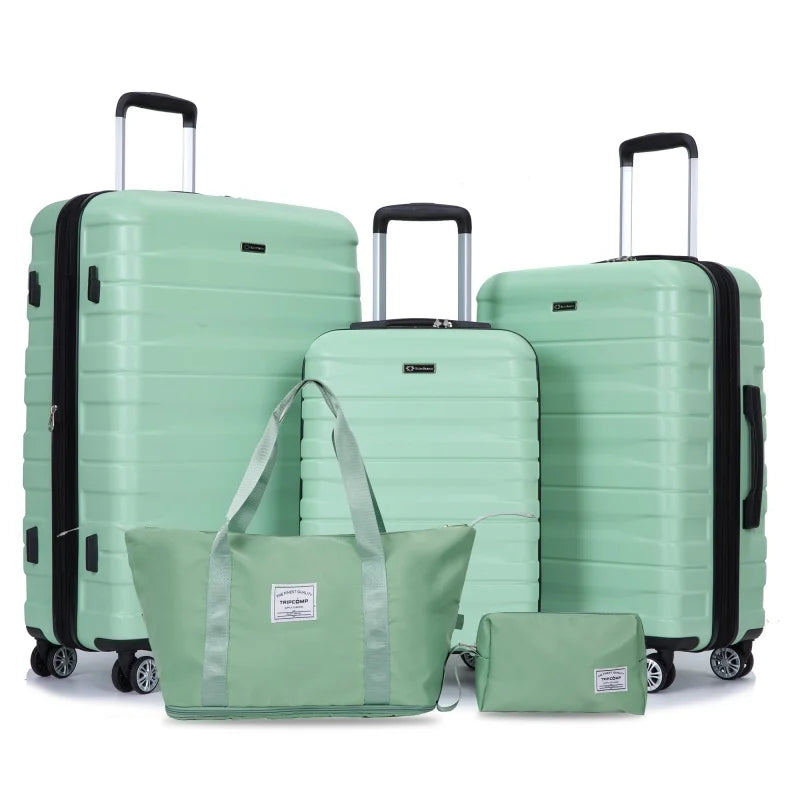 Set Valises 5 Pièces TRIPCOMP – Coque PC Rigide, Roues Spinner & Sac Sous-Siège
