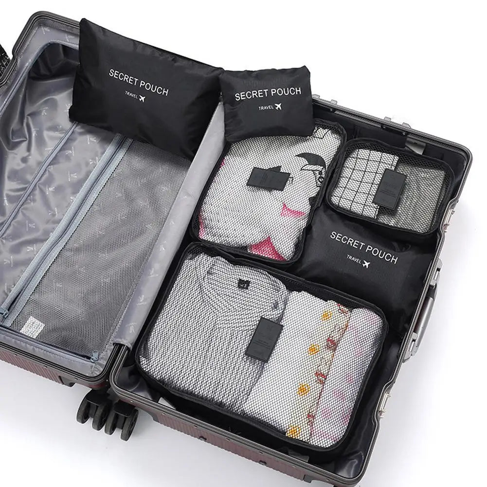 Travel Organizer Storage Bags Suitcase Packing Cubes Cases Portable Wardrobe Luggage Clothes Shoe Pouch Fold Dropshipping