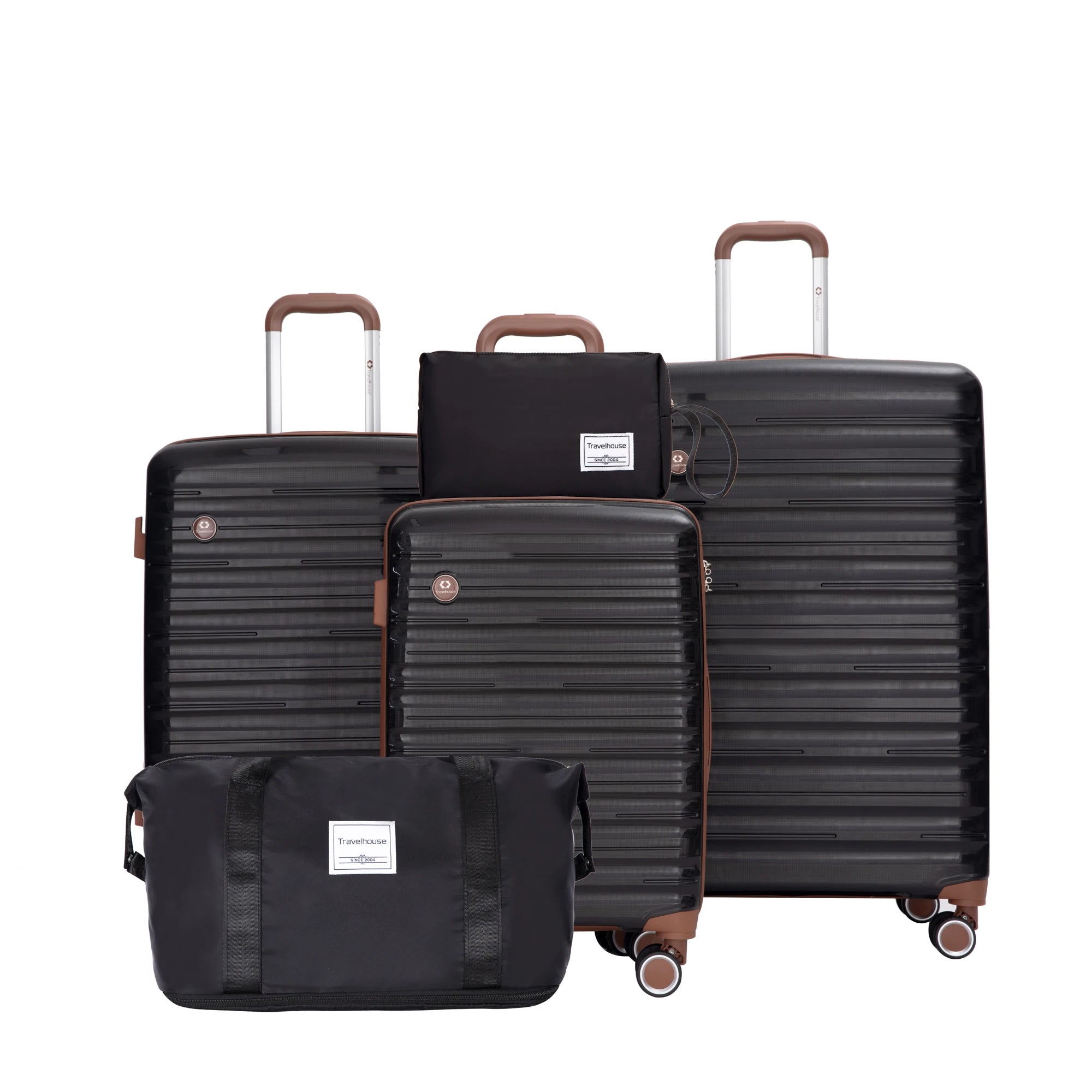 Set Valises 5 Pièces Travelhouse – Coque Rigide ABS, Roues Spinner & Serrure TSA