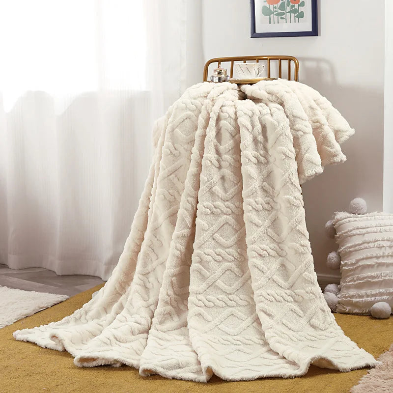 Plaid Polaire Flanelle Uni – Couverture Douce & Chaude pour Canapé, Bureau, Lit & Voyage