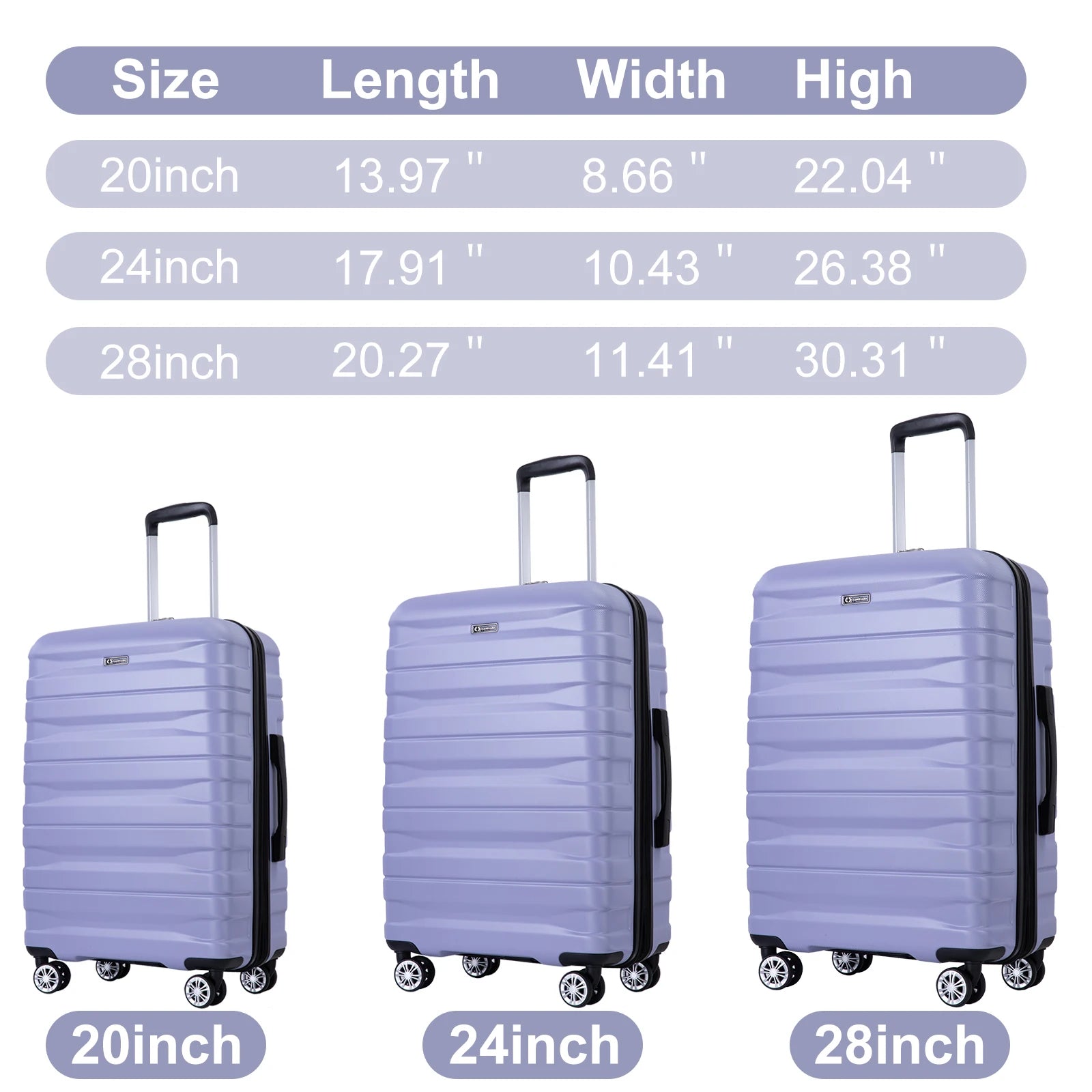 Set Valises 5 Pièces TRIPCOMP – Coque PC Rigide, Roues Spinner & Sac Sous-Siège