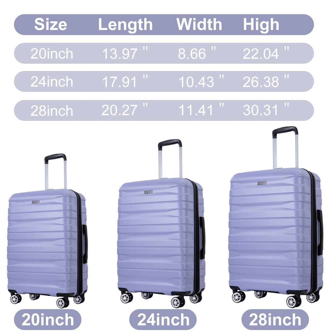 Set Valises 5 Pièces TRIPCOMP – Coque PC Rigide, Roues Spinner & Sac Sous-Siège