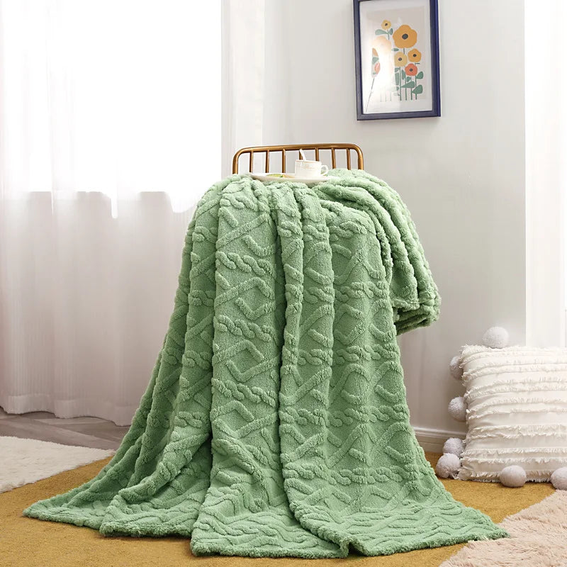 Plaid Polaire Flanelle Uni – Couverture Douce & Chaude pour Canapé, Bureau, Lit & Voyage