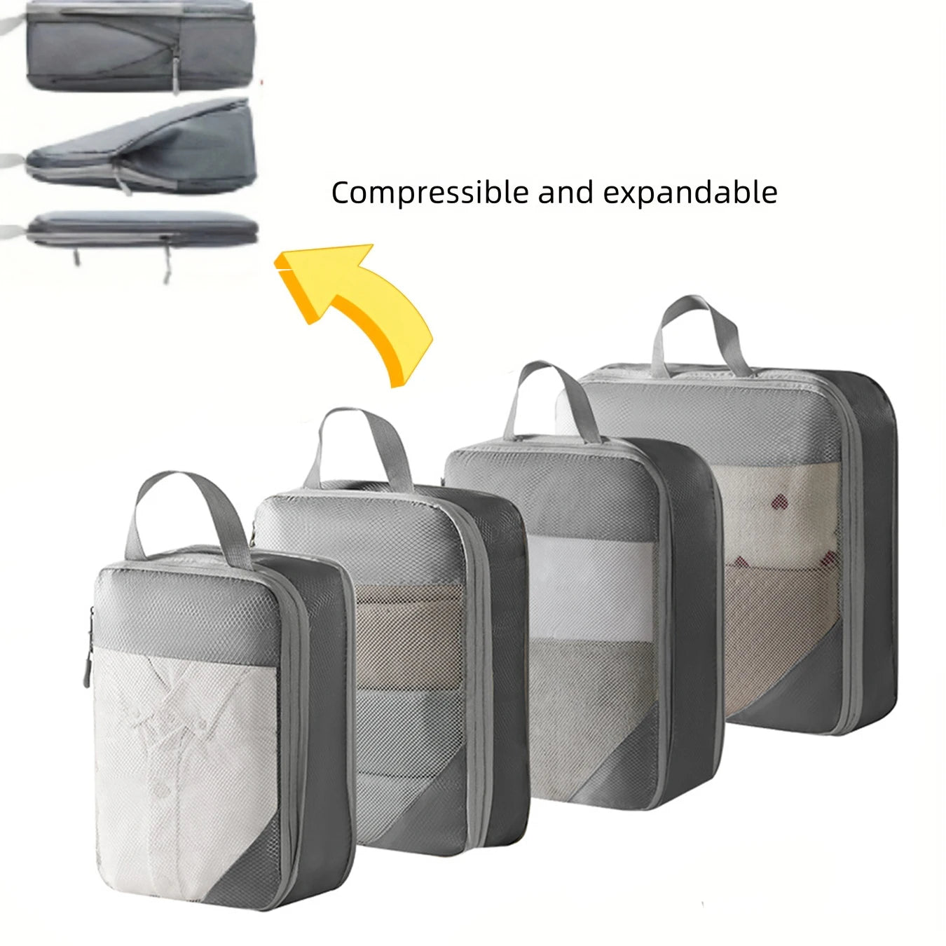 Sacs de Rangement Extensibles en Filet – Lot de 4