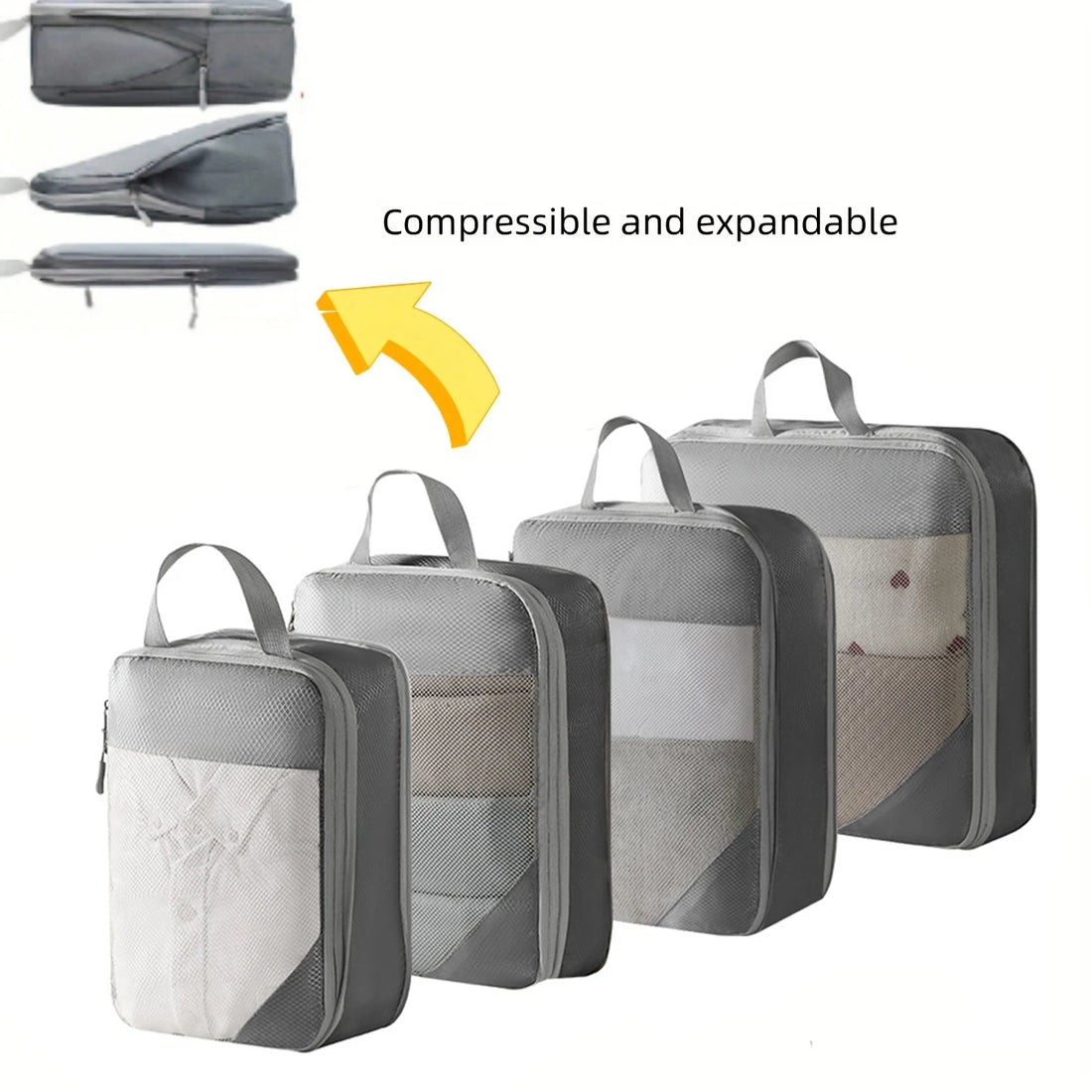 Sacs de Rangement Extensibles en Filet – Lot de 4