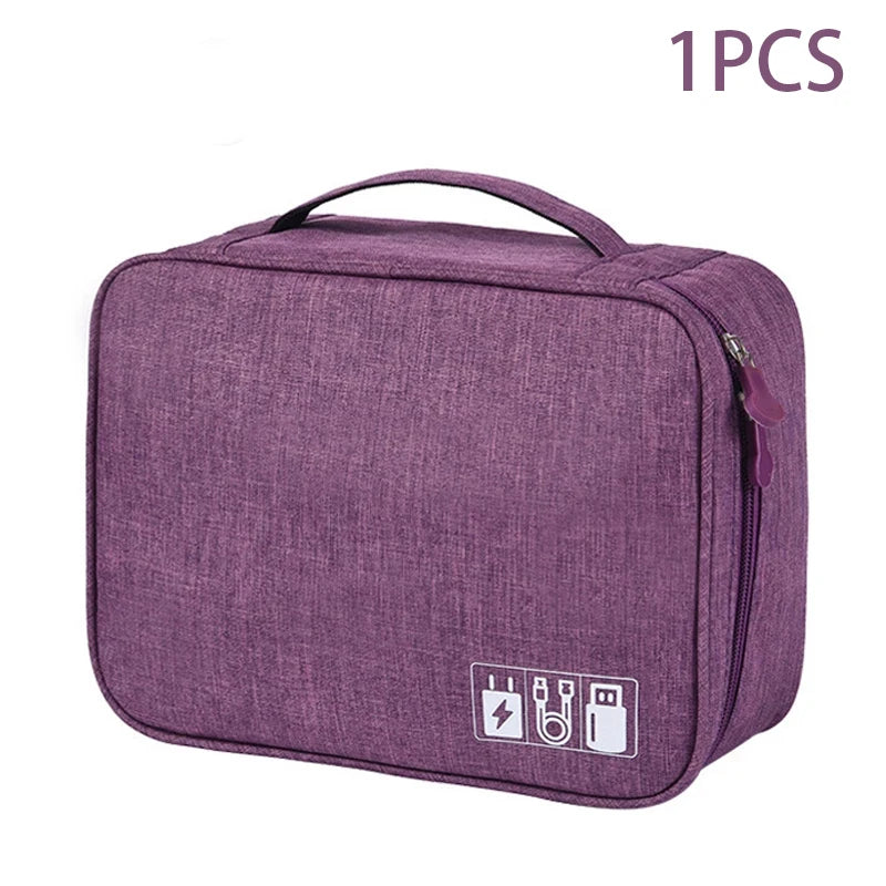 Pochette Rangement Câbles Voyage – Organisateur Électronique Portable & Imperméable USB