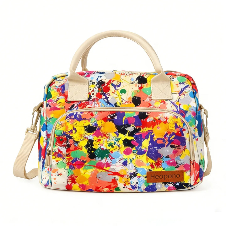 Large Capaci Women Travel Oxford Cloth Thermal Cooler Food Storage Bag Portable Cross-body Picnic Lunch Box Bag