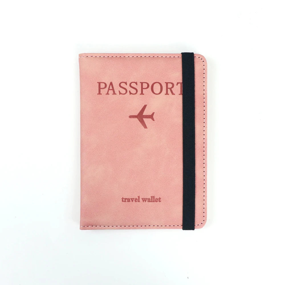Porte-Passeport Personnalisé en Cuir PU – Pochette Anti-RFID avec Porte-Cartes & Prénom